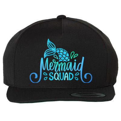 Mermaid Birthday Squad Party Matching Family Mermaid Lovers Wool Snapback Cap