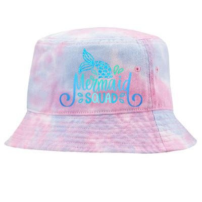 Mermaid Birthday Squad Party Matching Family Mermaid Lovers Tie-Dyed Bucket Hat