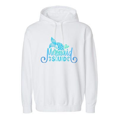 Mermaid Birthday Squad Party Matching Family Mermaid Lovers Garment-Dyed Fleece Hoodie