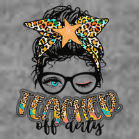 Messy Bun Summer Teacher Off Duty Leopard Tall Sweatshirt
