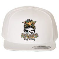 Messy Bun Summer Teacher Off Duty Leopard Wool Snapback Cap