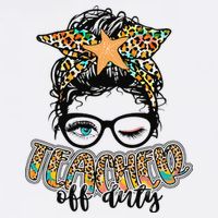 Messy Bun Summer Teacher Off Duty Leopard Wool Snapback Cap