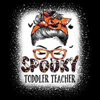 Messy Bun Spooky Teacher Bleached Halloween Bat Wool Snapback Cap