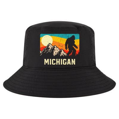 Michigan Bigfoot Sasquatch Mountains Retro Hiking Cool Comfort Performance Bucket Hat