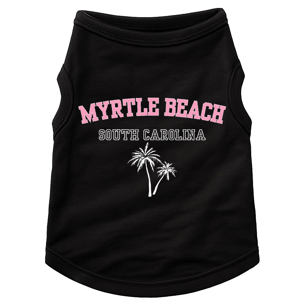 Myrtle Beach South Carolina Souvenir Palm Tree Holiday Doggie Tank