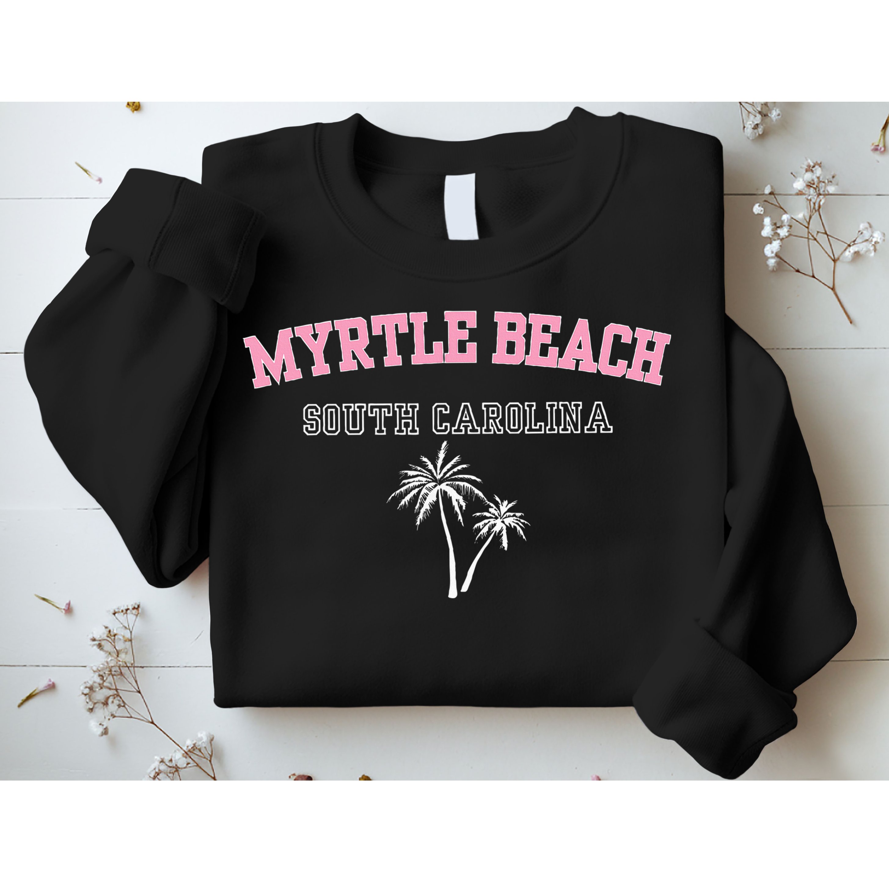 Myrtle Beach South Carolina Souvenir Palm Tree Holiday Sweatshirt