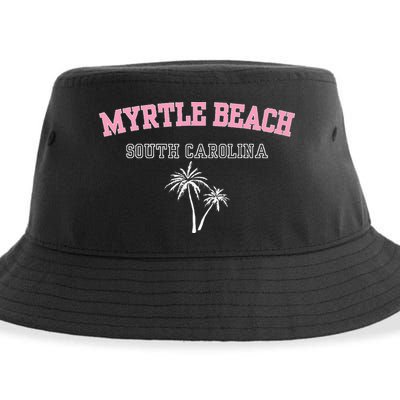 Myrtle Beach South Carolina Souvenir Palm Tree Holiday Sustainable Bucket Hat