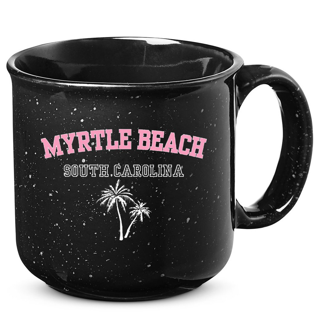 Myrtle Beach South Carolina Souvenir Palm Tree Holiday 15oz Campfire Ceramic Mug