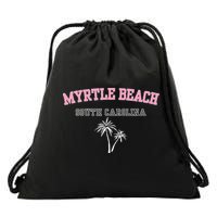 Myrtle Beach South Carolina Souvenir Palm Tree Holiday Drawstring Bag