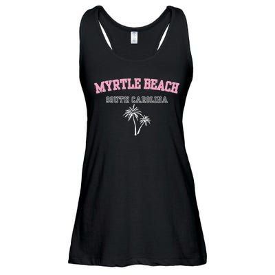 Myrtle Beach South Carolina Souvenir Palm Tree Holiday Ladies Essential Flowy Tank