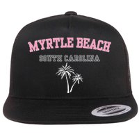 Myrtle Beach South Carolina Souvenir Palm Tree Holiday Flat Bill Trucker Hat