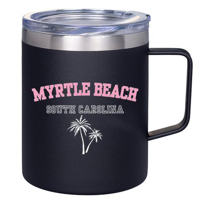 Myrtle Beach South Carolina Souvenir Palm Tree Holiday 12oz Stainless Steel Coffee Mug