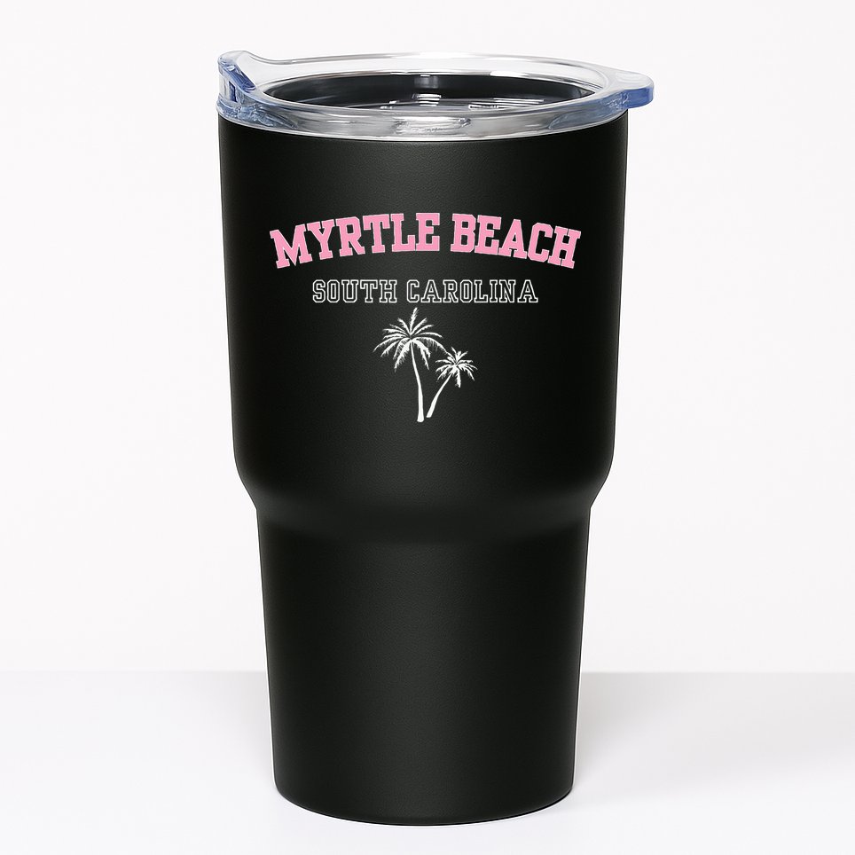 Myrtle Beach South Carolina Souvenir Palm Tree Holiday Tumbler