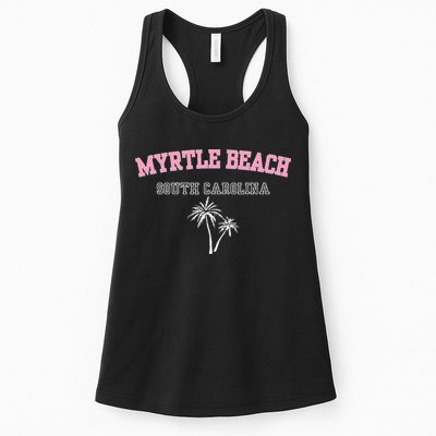 Myrtle Beach South Carolina Souvenir Palm Tree Holiday Womens Tank Top