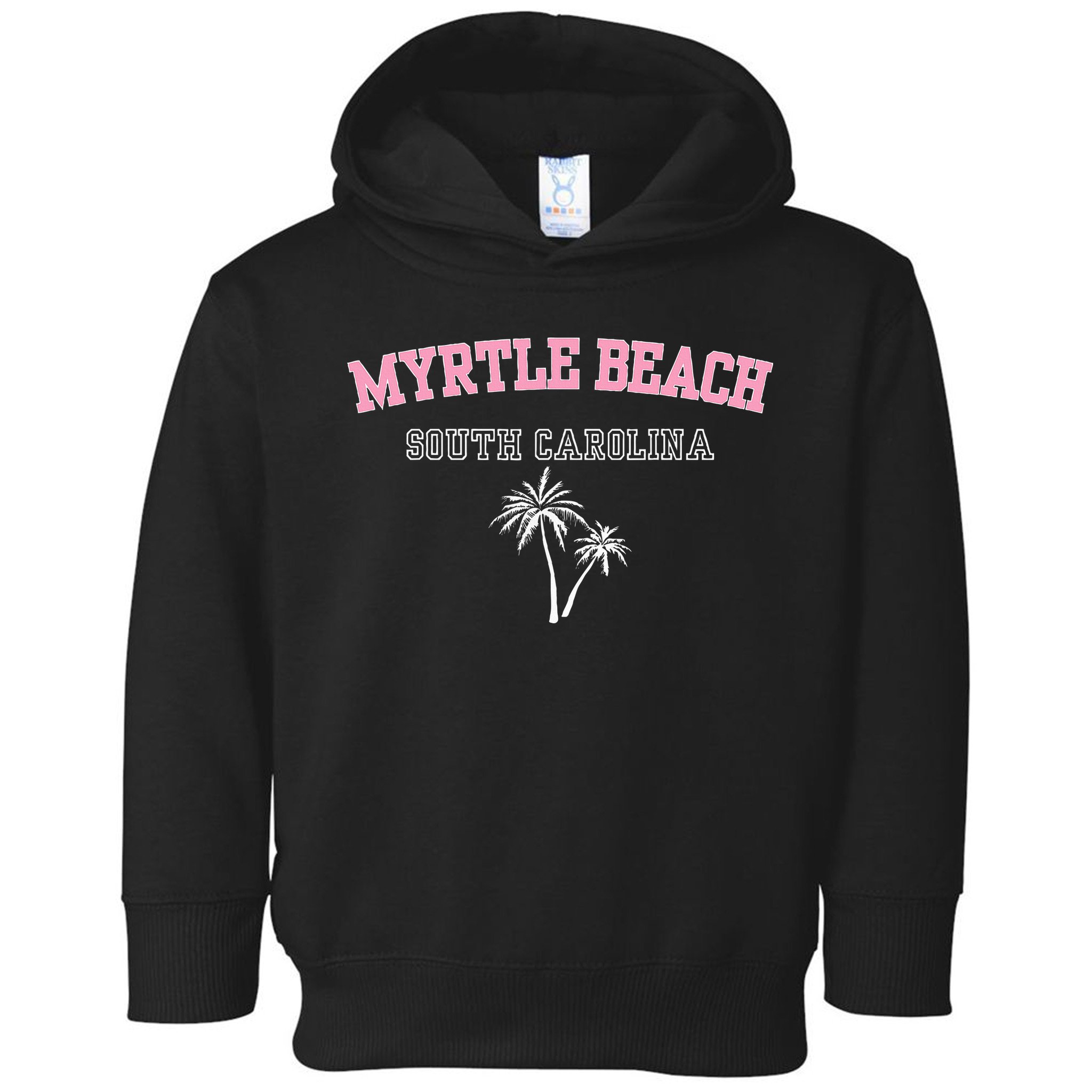 Myrtle Beach South Carolina Souvenir Palm Tree Holiday Toddler Hoodie