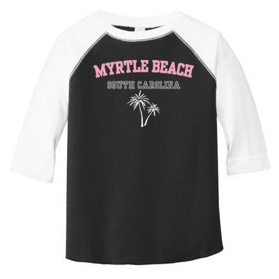 Myrtle Beach South Carolina Souvenir Palm Tree Holiday Toddler Fine Jersey T-Shirt