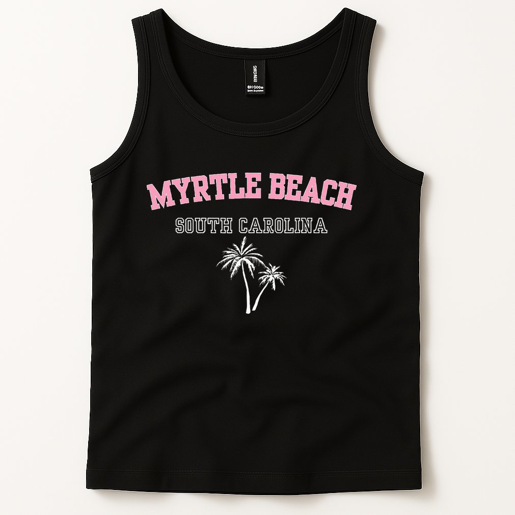 Myrtle Beach South Carolina Souvenir Palm Tree Holiday Tank Top