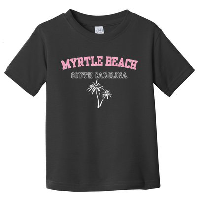 Myrtle Beach South Carolina Souvenir Palm Tree Holiday Toddler T-Shirt