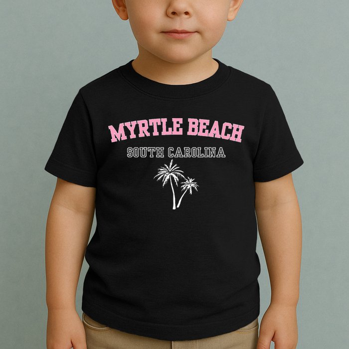 Myrtle Beach South Carolina Souvenir Palm Tree Holiday Toddler T-Shirt
