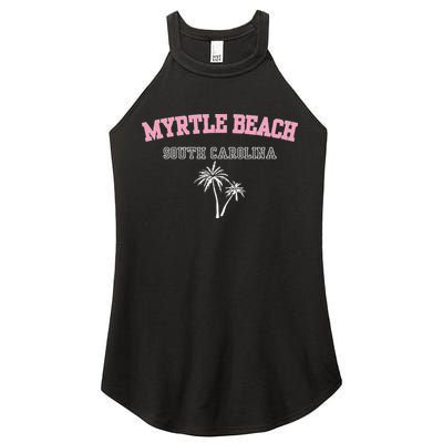 Myrtle Beach South Carolina Souvenir Palm Tree Holiday Women's Perfect Tri Rocker Tank
