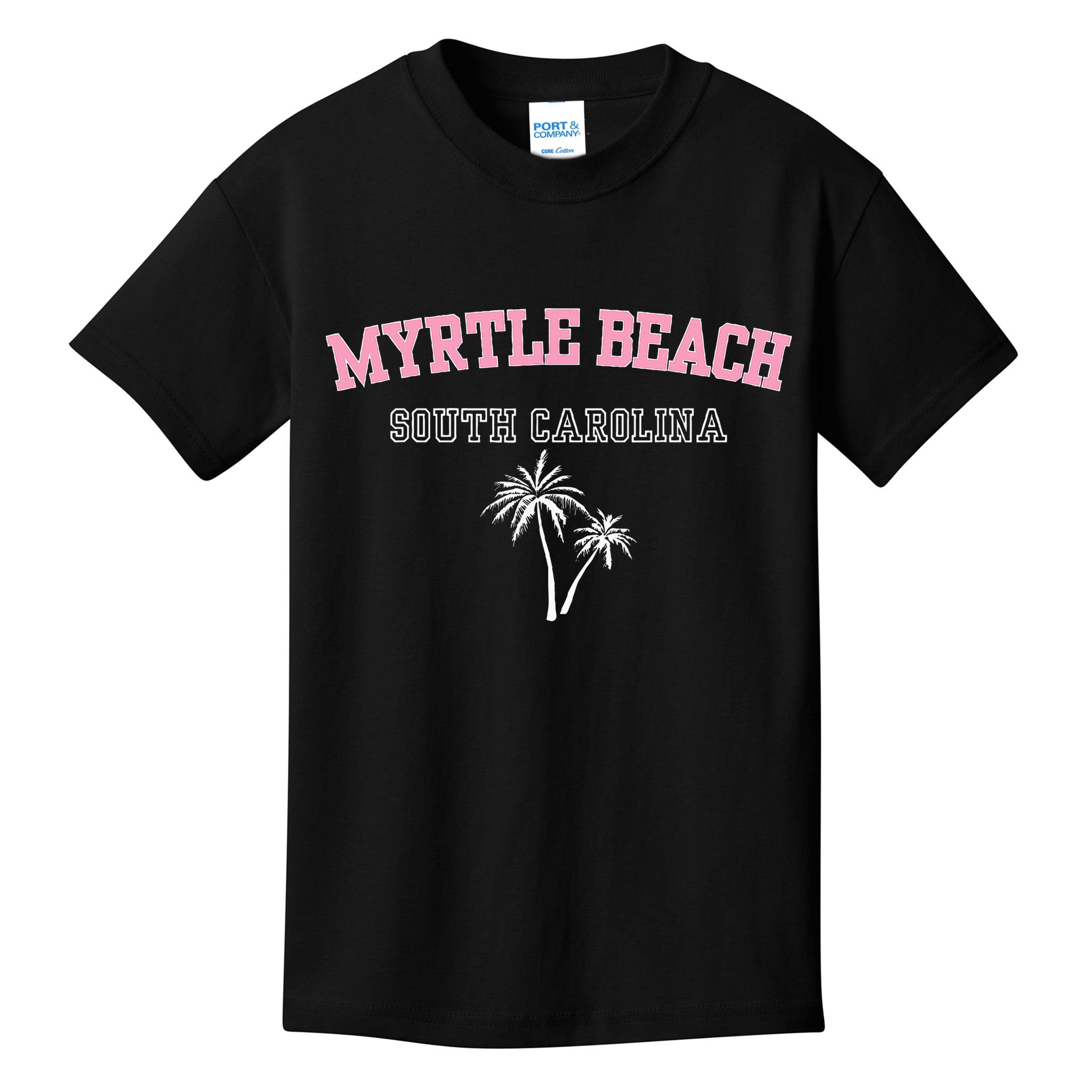 Myrtle Beach South Carolina Souvenir Palm Tree Holiday Kids T-Shirt