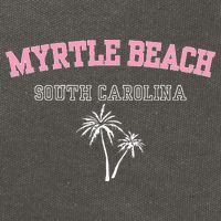 Myrtle Beach South Carolina Souvenir Palm Tree Holiday Cotton Canvas Backpack