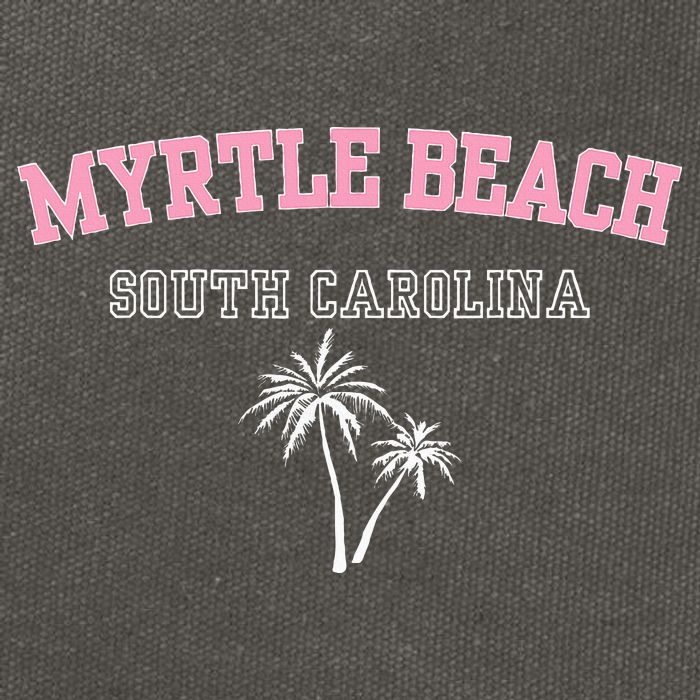 Myrtle Beach South Carolina Souvenir Palm Tree Holiday Cotton Canvas Backpack