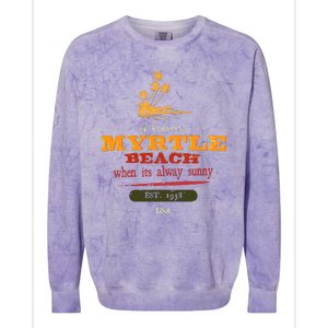 Myrtle Beach South Carolina Colorblast Crewneck Sweatshirt