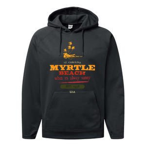 Myrtle Beach South Carolina Performance Fleece Hoodie