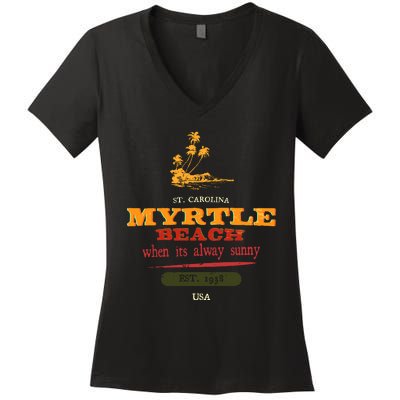 Myrtle Beach South Carolina Women's V-Neck T-Shirt