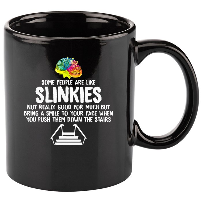 Mondello Black Slinkies 11oz C Handle Ceramic Mug