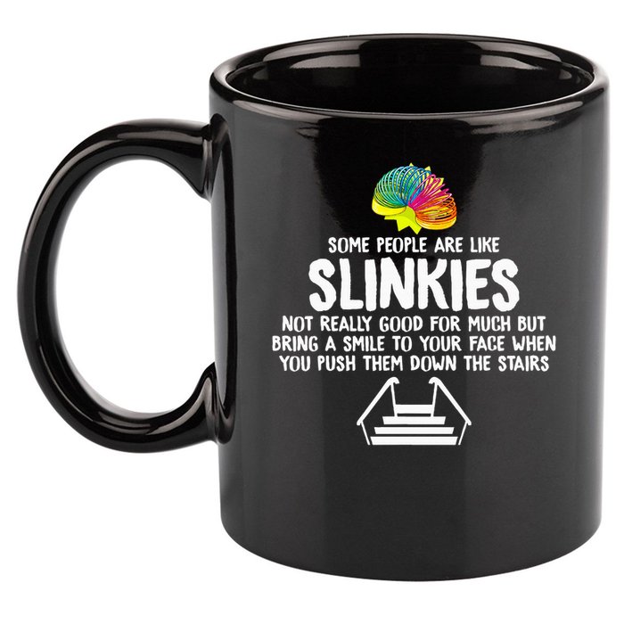Mondello Black Slinkies 11oz C Handle Ceramic Mug