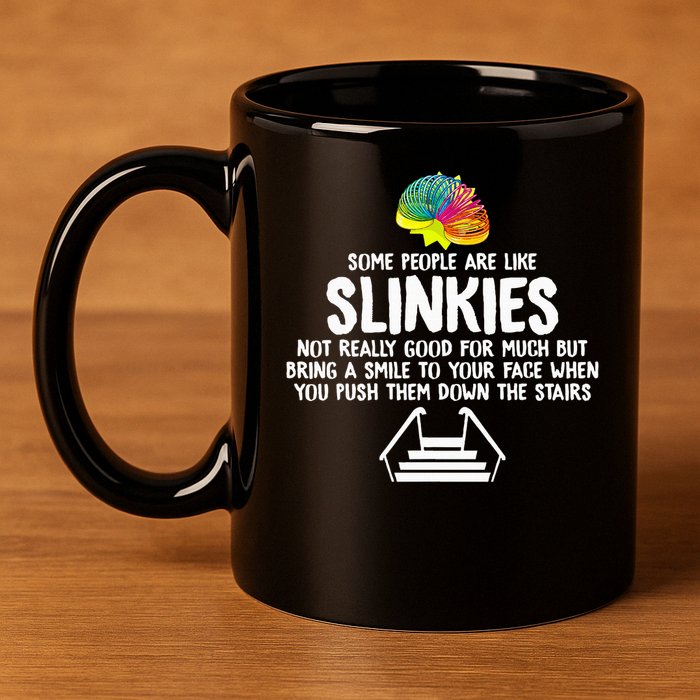 Mondello Black Slinkies 11oz C Handle Ceramic Mug