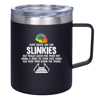 Mondello Black Slinkies 12oz Stainless Steel Coffee Mug