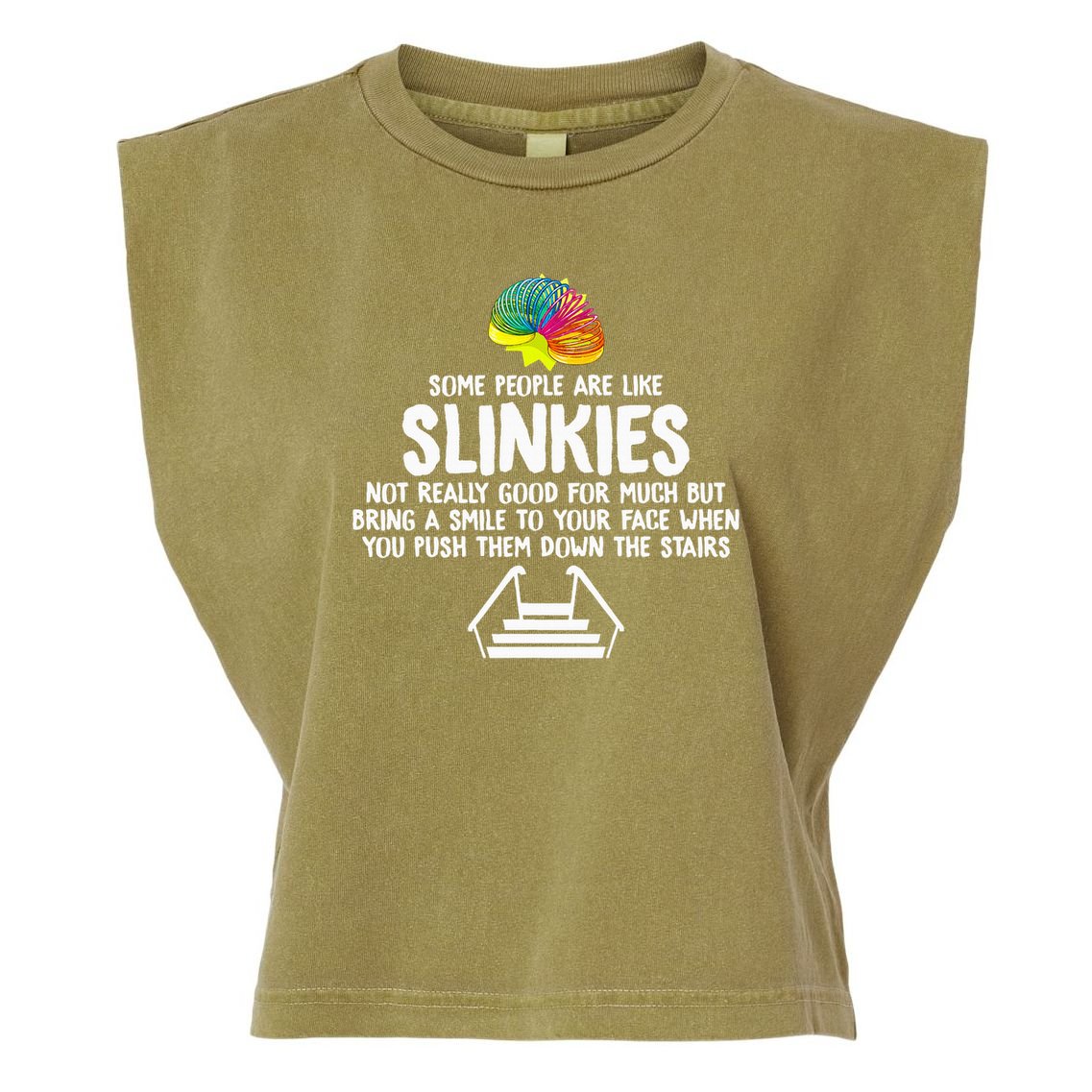 Mondello Black Slinkies Garment-Dyed Women's Muscle Tee