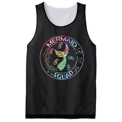 Mermaid Birthday Squad Party Matching Family Mermaid Lovers Mesh Reversible Basketball Jersey Tank