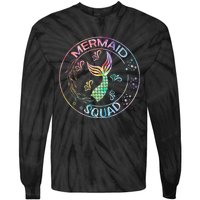 Mermaid Birthday Squad Party Matching Family Mermaid Lovers Tie-Dye Long Sleeve Shirt