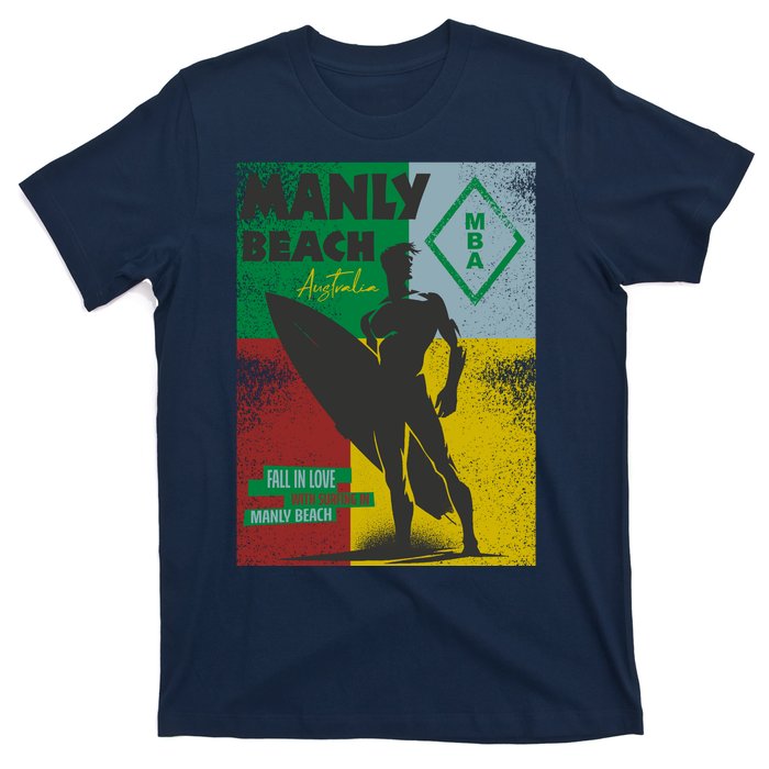 Manly Beach Sydney Australia Surfer T-Shirt