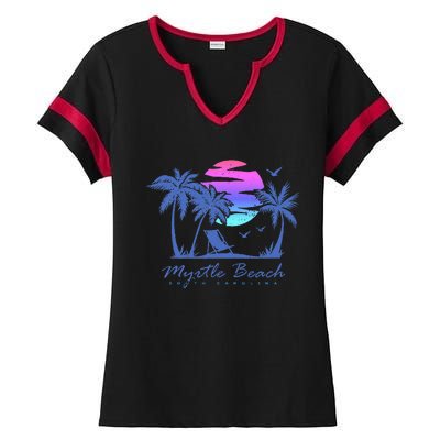 Myrtle Beach South Carolina Vacation Ladies Halftime Notch Neck Tee