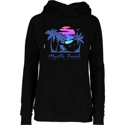 Myrtle Beach South Carolina Vacation Womens Funnel Neck Pullover Hood