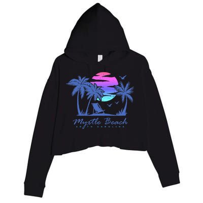 Myrtle Beach South Carolina Vacation Crop Fleece Hoodie