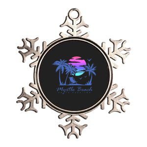 Myrtle Beach South Carolina Vacation Metallic Star Ornament