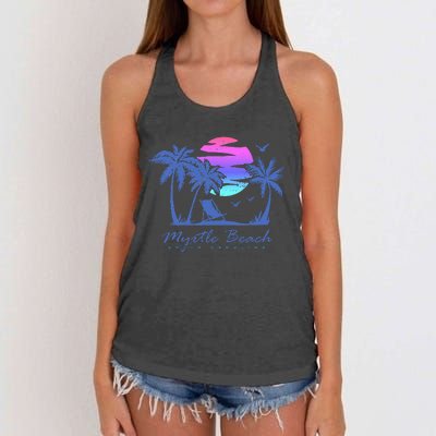 Myrtle Beach South Carolina Vacation Women's Knotted Racerback Tank