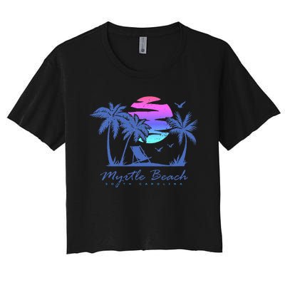 Myrtle Beach South Carolina Vacation Women's Crop Top Tee