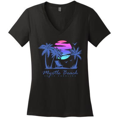 Myrtle Beach South Carolina Vacation Women's V-Neck T-Shirt