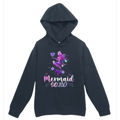 Mermaid Birthday Squad Party Women Mermaid Halloween Urban Pullover Hoodie