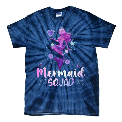 Mermaid Birthday Squad Party Women Mermaid Halloween Tie-Dye T-Shirt