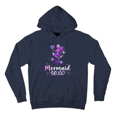 Mermaid Birthday Squad Party Women Mermaid Halloween Tall Hoodie