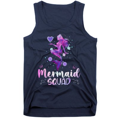 Mermaid Birthday Squad Party Women Mermaid Halloween Tank Top