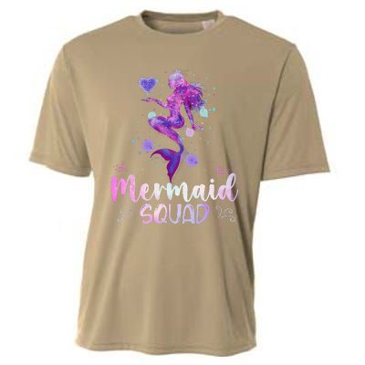 Mermaid Birthday Squad Party Women Mermaid Halloween Cooling Performance Crew T-Shirt